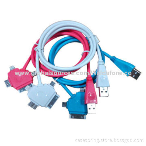 Newest 4-in-1 Multiple Charging and Data Sync USB Cable for Universal Cellphones with 1/2/3m Length